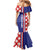 Croatia Hrvatska Checkerboard Half Style Mermaid Dress