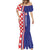 Croatia Hrvatska Checkerboard Half Style Mermaid Dress