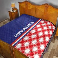 Croatia Hrvatska Checkerboard Half Style Quilt - Wonder Print Shop