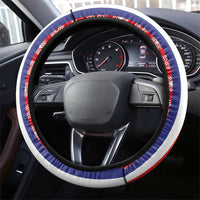 Croatia Hrvatska Checkerboard Half Style Steering Wheel Cover - Wonder Print Shop
