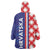 Croatia Hrvatska Checkerboard Half Style Wearable Blanket Hoodie - Wonder Print Shop