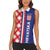 Croatia Hrvatska Checkerboard Half Style Women Sleeveless Polo Shirt - Wonder Print Shop