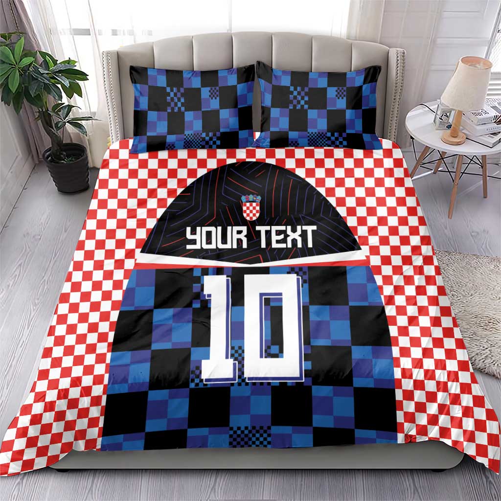 Custom Croatia Kockasti Football Jersey Bedding Set