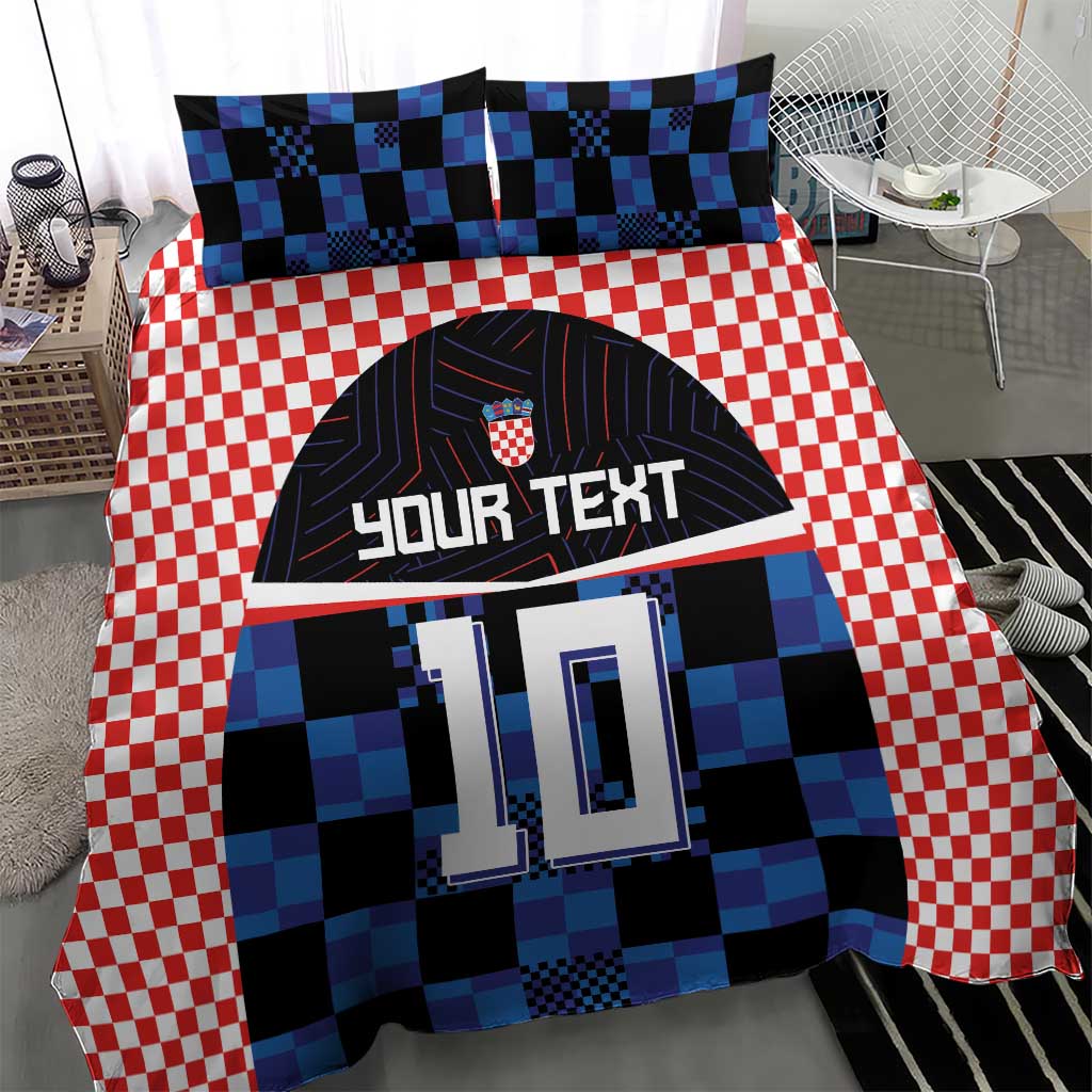 Custom Croatia Kockasti Football Jersey Bedding Set