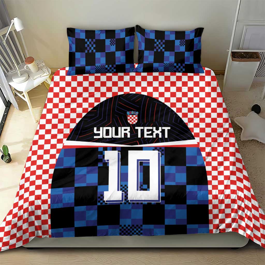 Custom Croatia Kockasti Football Jersey Bedding Set