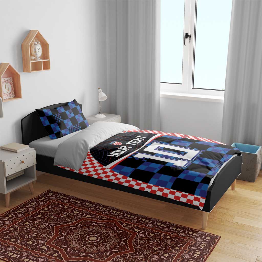 Custom Croatia Kockasti Football Jersey Bedding Set