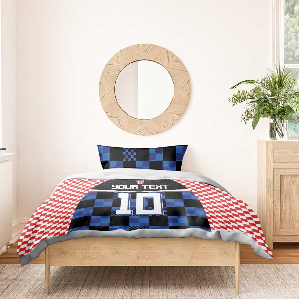 Custom Croatia Kockasti Football Jersey Bedding Set