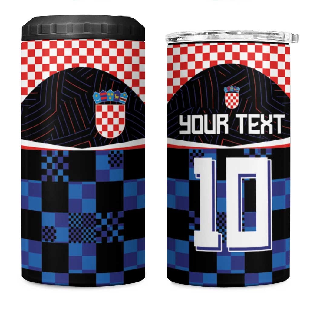 Custom Croatia Kockasti Football Jersey 4 in 1 Can Cooler Tumbler LT03