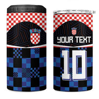 Custom Croatia Kockasti Football Jersey 4 in 1 Can Cooler Tumbler LT03