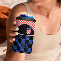 Custom Croatia Kockasti Football Jersey 4 in 1 Can Cooler Tumbler LT03