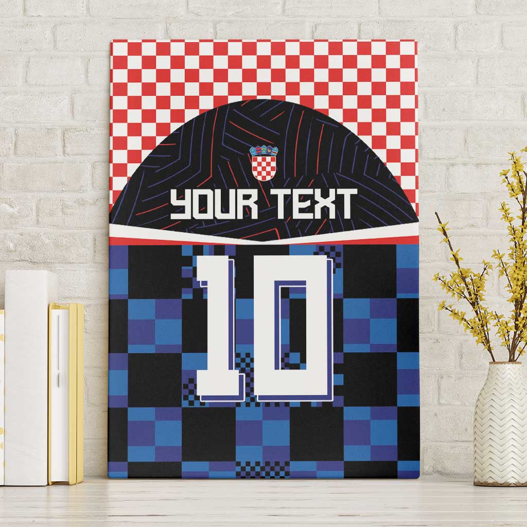 Custom Croatia Kockasti Football Jersey Canvas Wall Art