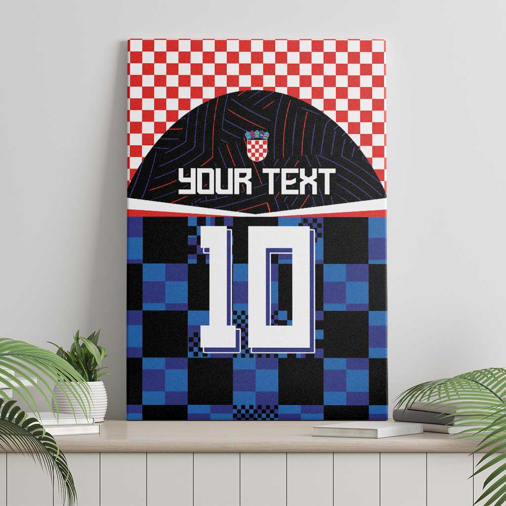 Custom Croatia Kockasti Football Jersey Canvas Wall Art