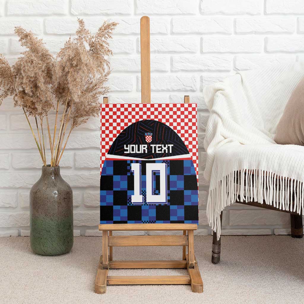 Custom Croatia Kockasti Football Jersey Canvas Wall Art