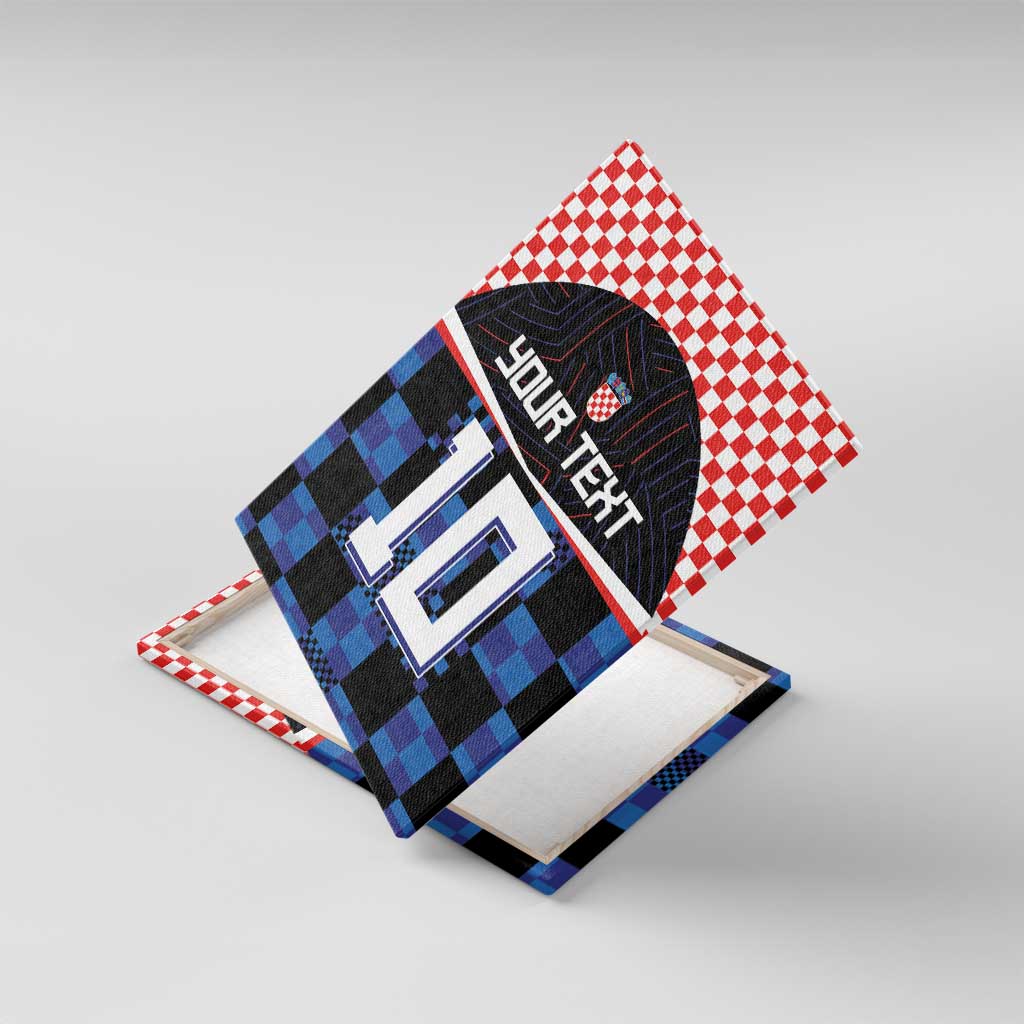 Custom Croatia Kockasti Football Jersey Canvas Wall Art