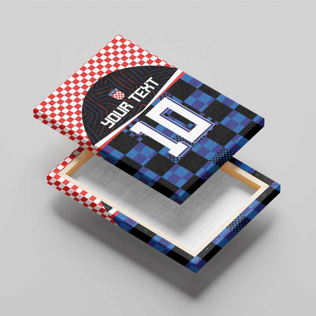 Custom Croatia Kockasti Football Jersey Canvas Wall Art