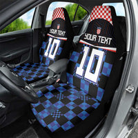 Custom Croatia Kockasti Football Jersey Car Seat Cover