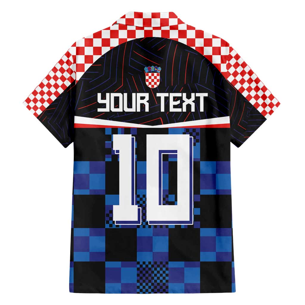Custom Croatia Kockasti Football Jersey Family Matching Short Sleeve Bodycon Dress and Hawaiian Shirt