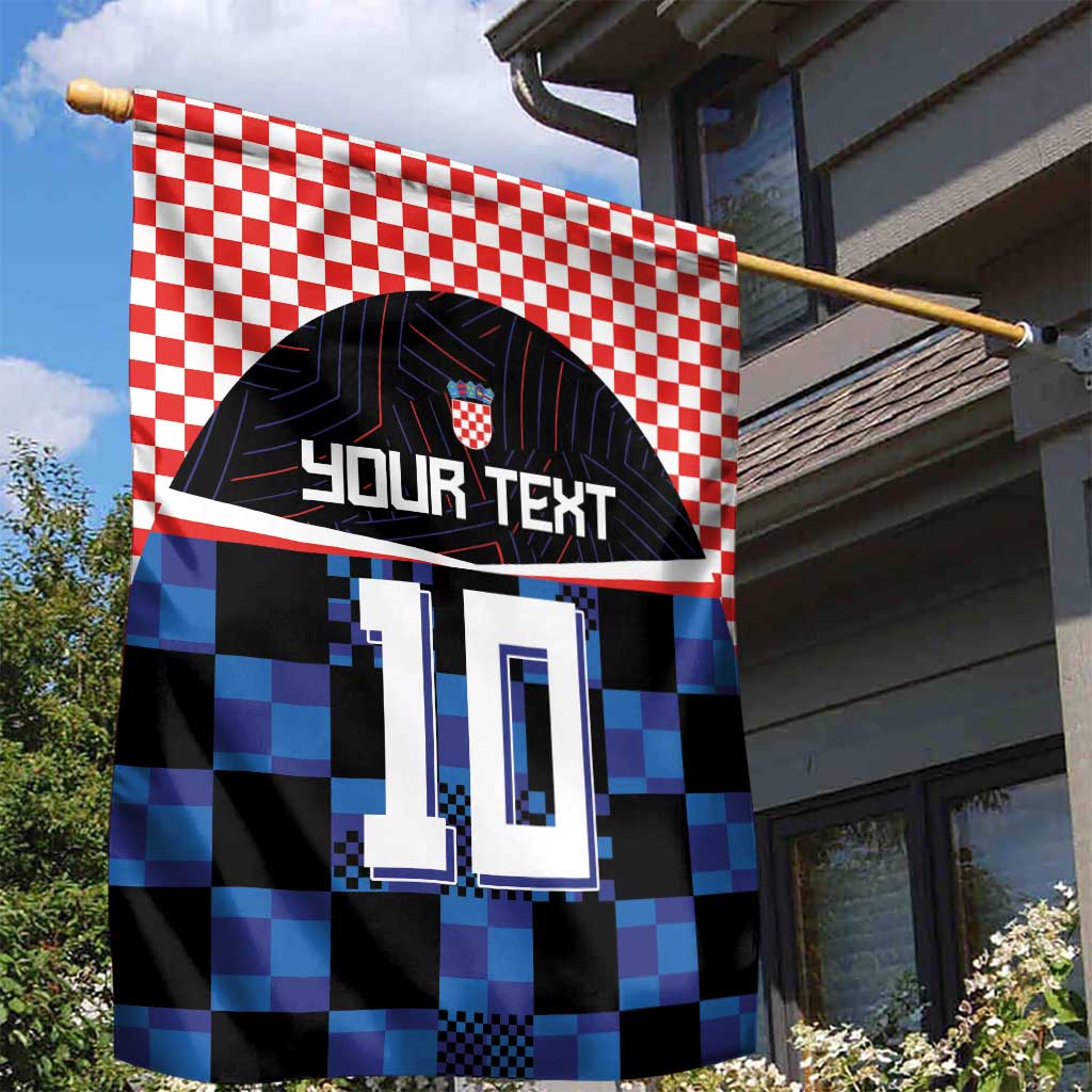 Custom Croatia Kockasti Football Jersey Garden Flag