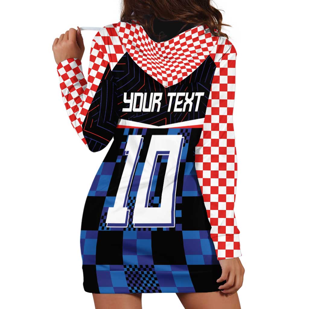 Custom Croatia Kockasti Football Jersey Hoodie Dress