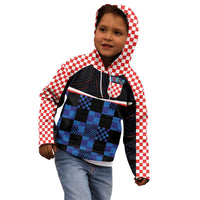 Custom Croatia Kockasti Football Jersey Kid Hoodie