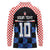 Custom Croatia Kockasti Football Jersey Long Sleeve Polo Shirt