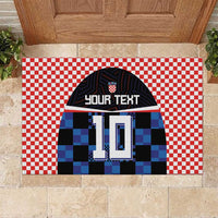 Custom Croatia Kockasti Football Jersey Rubber Doormat - Wonder Print Shop
