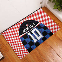 Custom Croatia Kockasti Football Jersey Rubber Doormat - Wonder Print Shop