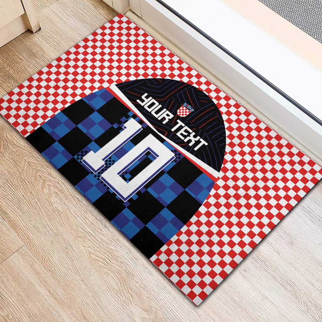 Custom Croatia Kockasti Football Jersey Rubber Doormat - Wonder Print Shop