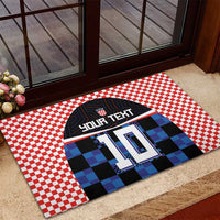 Custom Croatia Kockasti Football Jersey Rubber Doormat - Wonder Print Shop