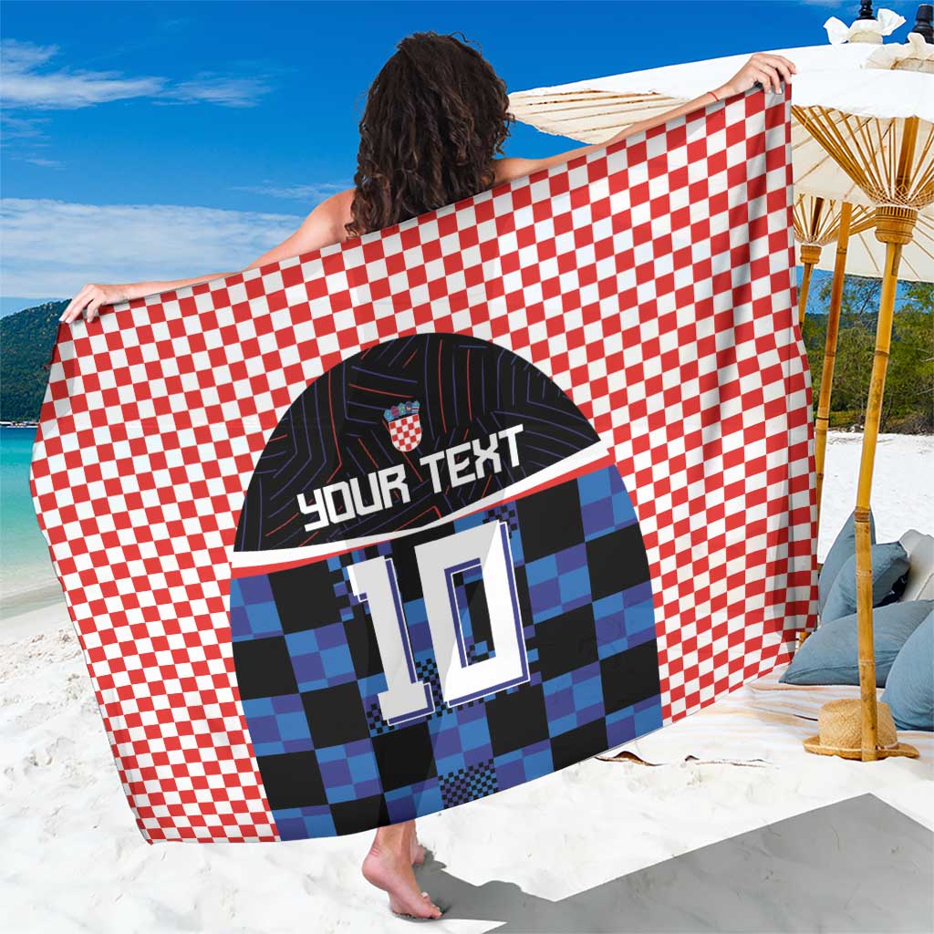 Custom Croatia Kockasti Football Jersey Sarong - Wonder Print Shop