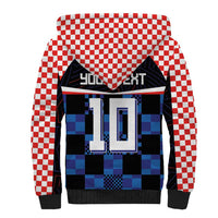 Custom Croatia Kockasti Football Jersey Sherpa Hoodie - Wonder Print Shop