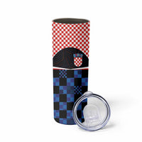 Custom Croatia Kockasti Football Jersey Skinny Tumbler - Wonder Print Shop