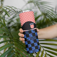 Custom Croatia Kockasti Football Jersey Skinny Tumbler - Wonder Print Shop