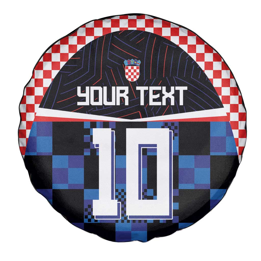 Custom Croatia Kockasti Football Jersey Spare Tire Cover - Wonder Print Shop