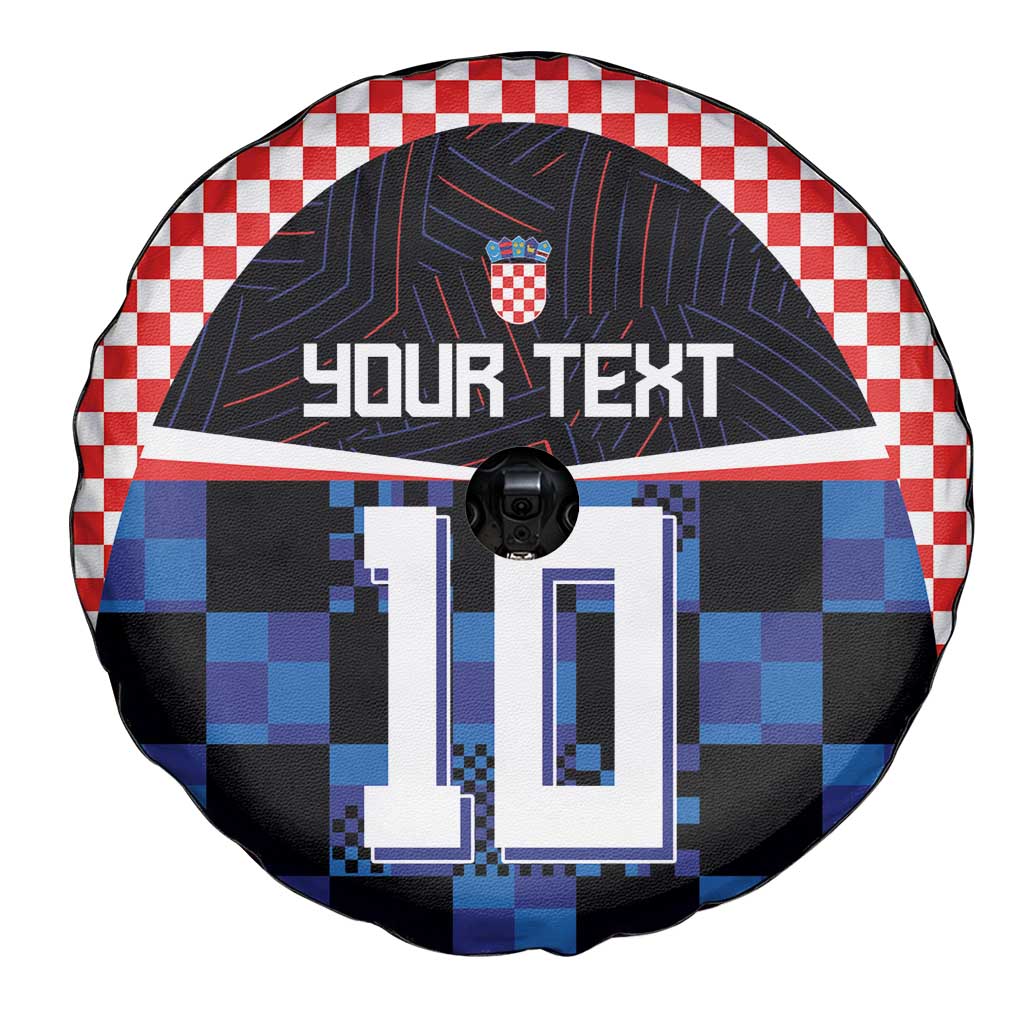 Custom Croatia Kockasti Football Jersey Spare Tire Cover - Wonder Print Shop