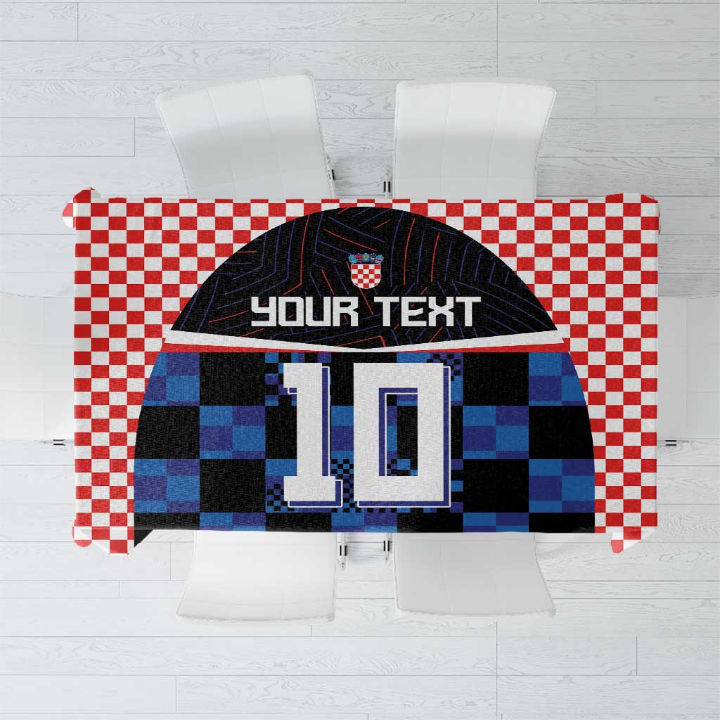 Custom Croatia Kockasti Football Jersey Tablecloth - Wonder Print Shop