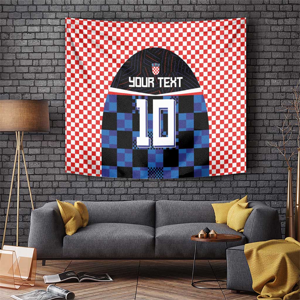 Custom Croatia Kockasti Football Jersey Tapestry - Wonder Print Shop
