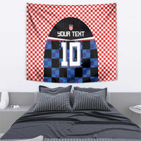 Custom Croatia Kockasti Football Jersey Tapestry - Wonder Print Shop