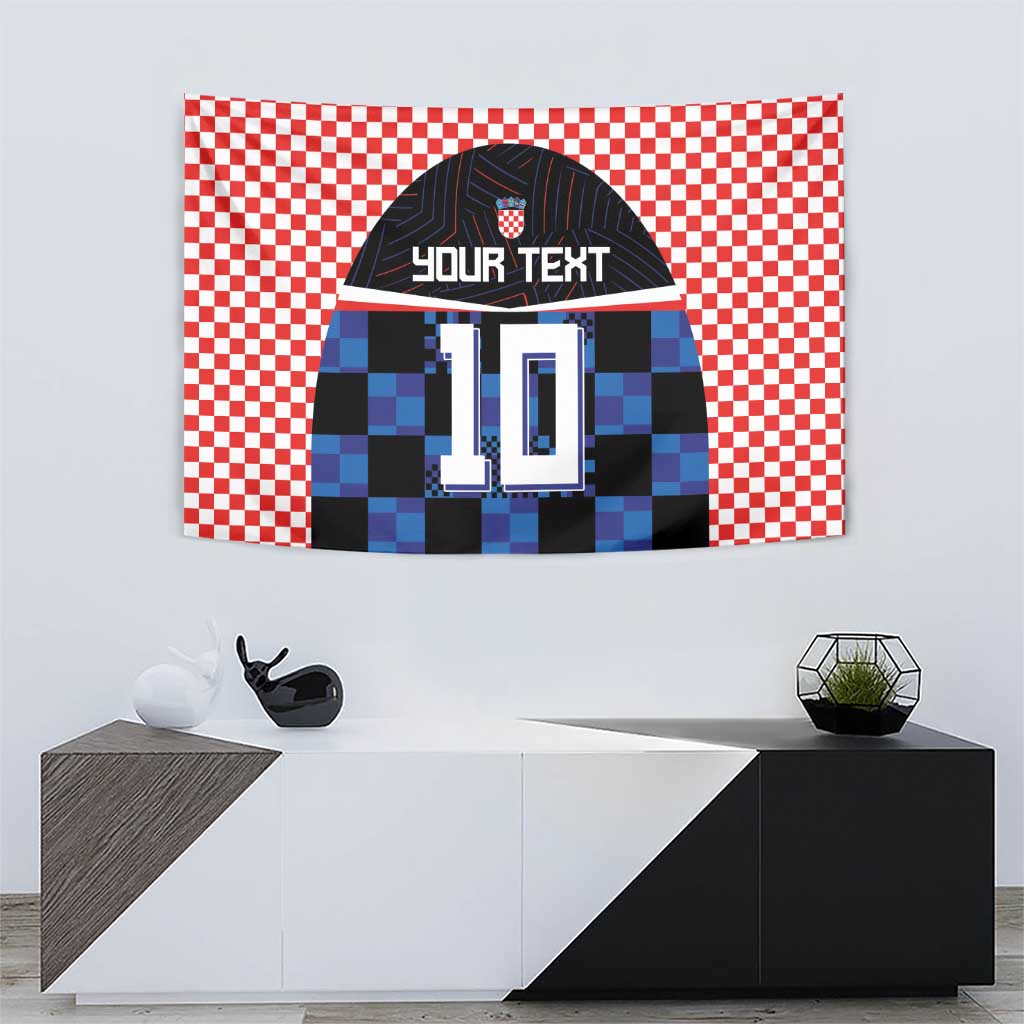 Custom Croatia Kockasti Football Jersey Tapestry - Wonder Print Shop