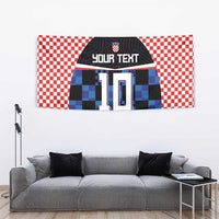 Custom Croatia Kockasti Football Jersey Tapestry - Wonder Print Shop