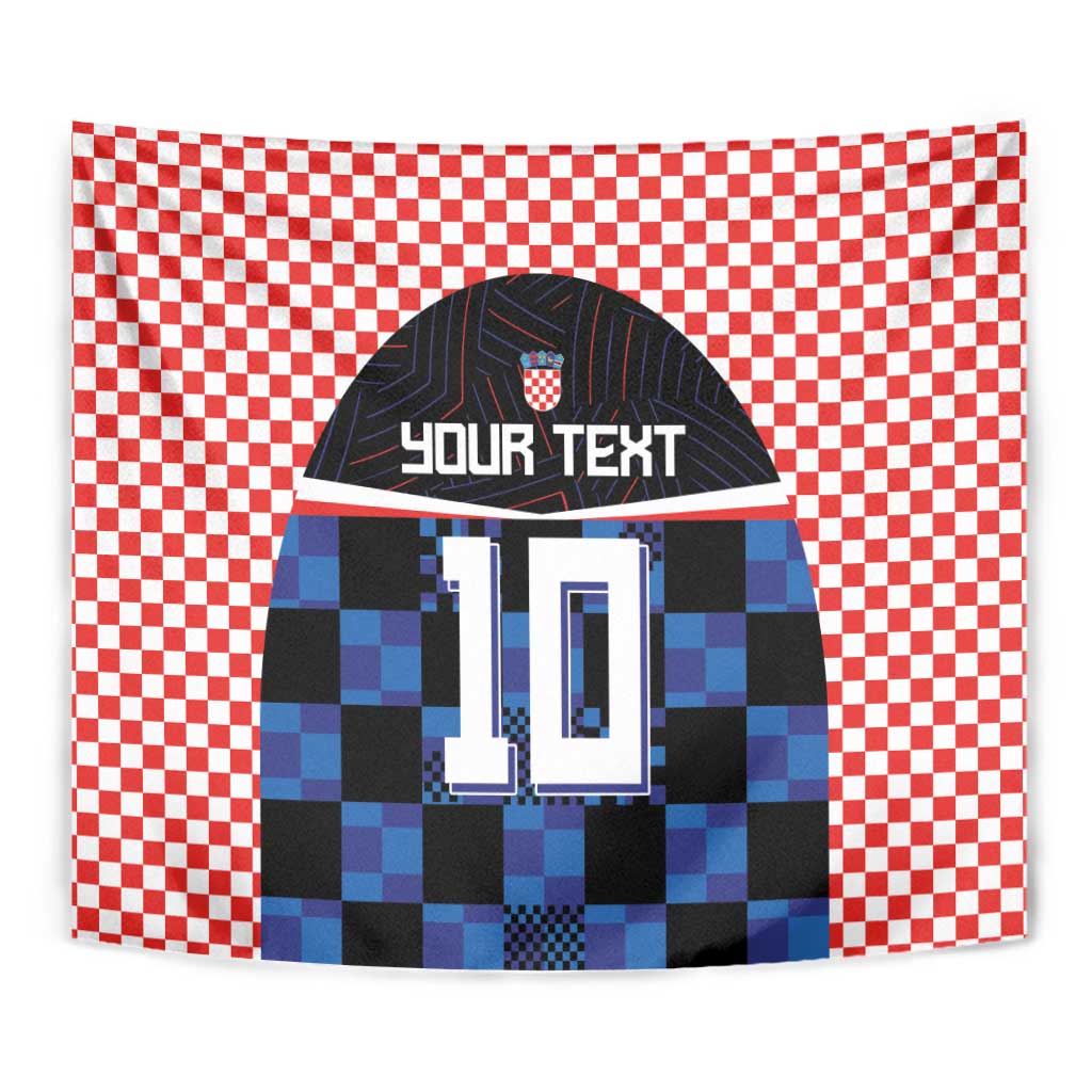 Custom Croatia Kockasti Football Jersey Tapestry - Wonder Print Shop
