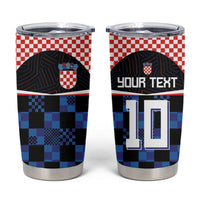 Custom Croatia Kockasti Football Jersey Tumbler Cup - Wonder Print Shop