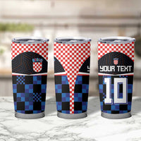 Custom Croatia Kockasti Football Jersey Tumbler Cup - Wonder Print Shop