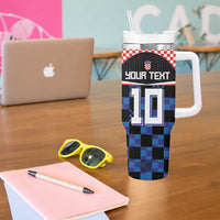 Custom Croatia Kockasti Football Jersey Tumbler With Handle - Wonder Print Shop