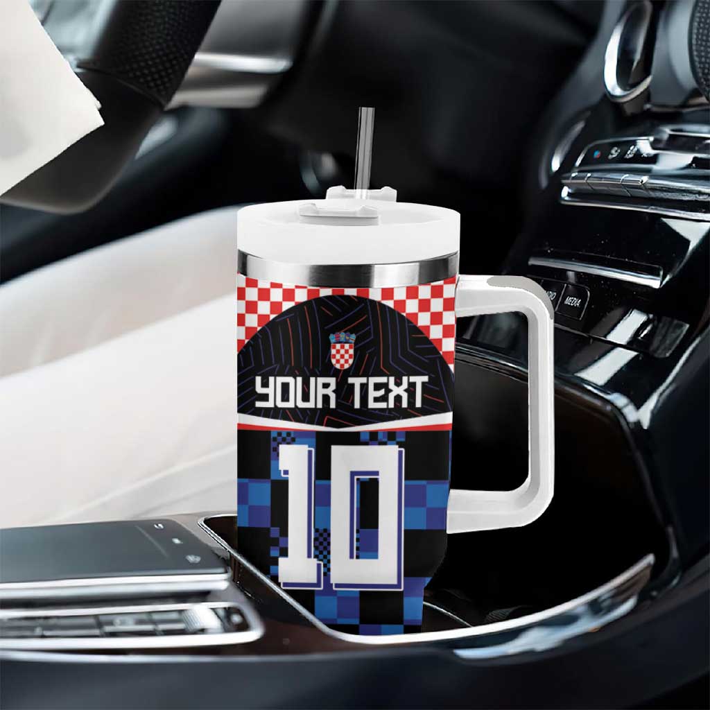 Custom Croatia Kockasti Football Jersey Tumbler With Handle - Wonder Print Shop