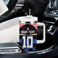 Custom Croatia Kockasti Football Jersey Tumbler With Handle - Wonder Print Shop