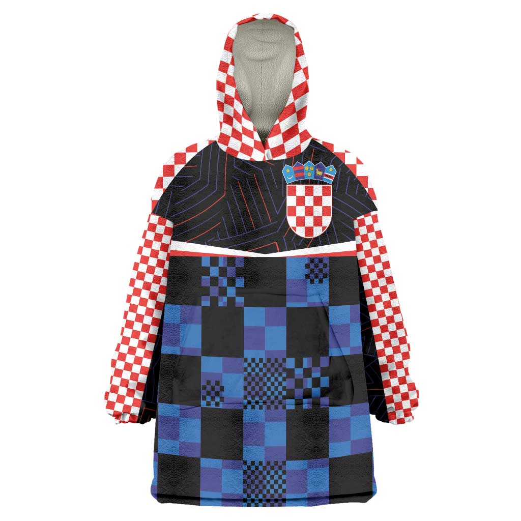 Custom Croatia Kockasti Football Jersey Wearable Blanket Hoodie - Wonder Print Shop