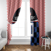 Custom Croatia Kockasti Football Jersey Window Curtain - Wonder Print Shop