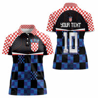 Custom Croatia Kockasti Football Jersey Women Polo Shirt - Wonder Print Shop