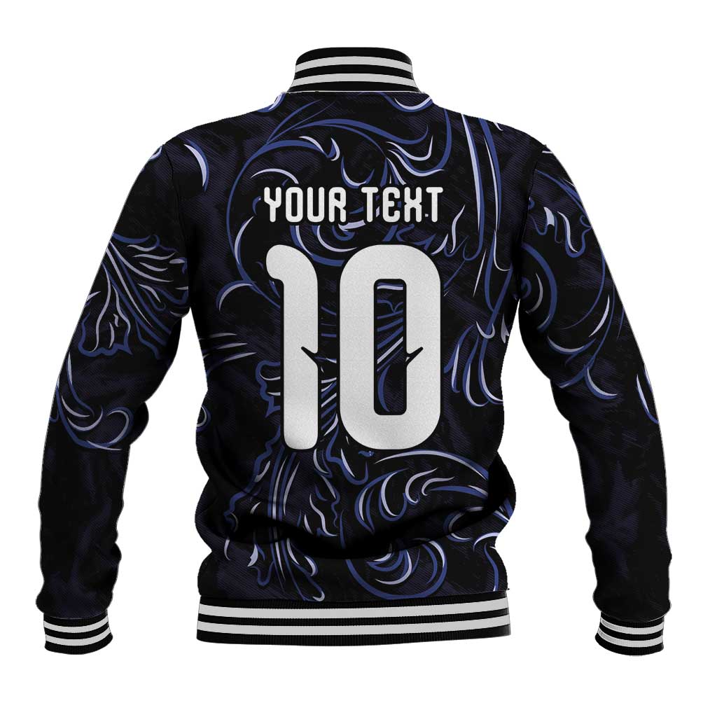 Custom Argentina Football Baseball Jacket Artistic Pattern-Paintings Inspired Black Color - Wonder Print Shop